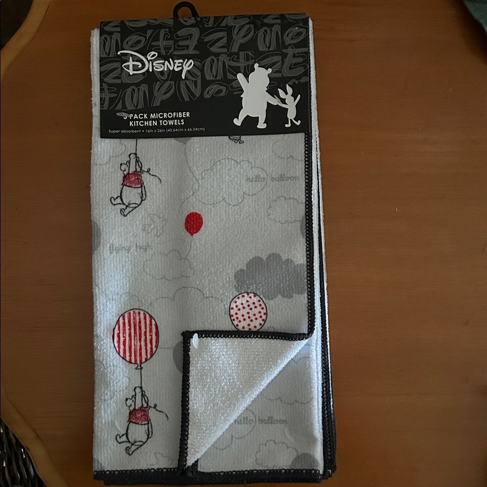 Disney Red and Gray Winnie the Pooh Towels